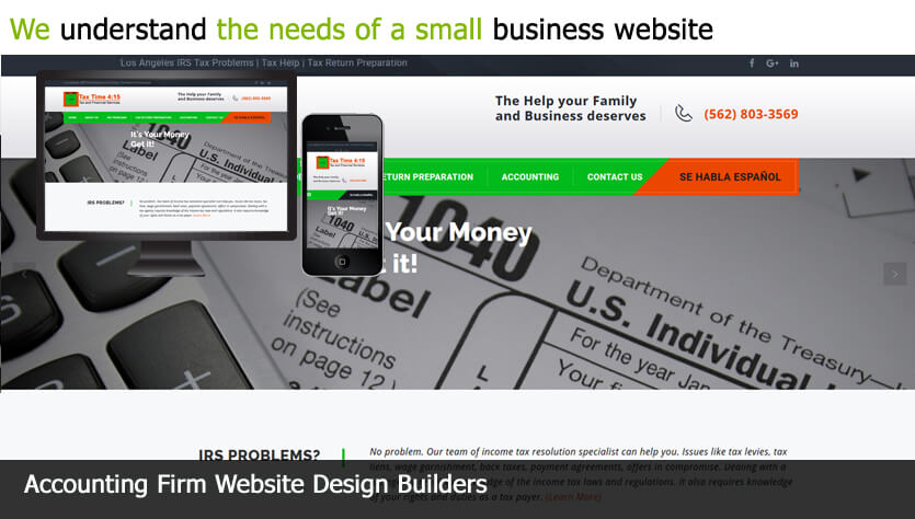 accounting firm web design template site builder