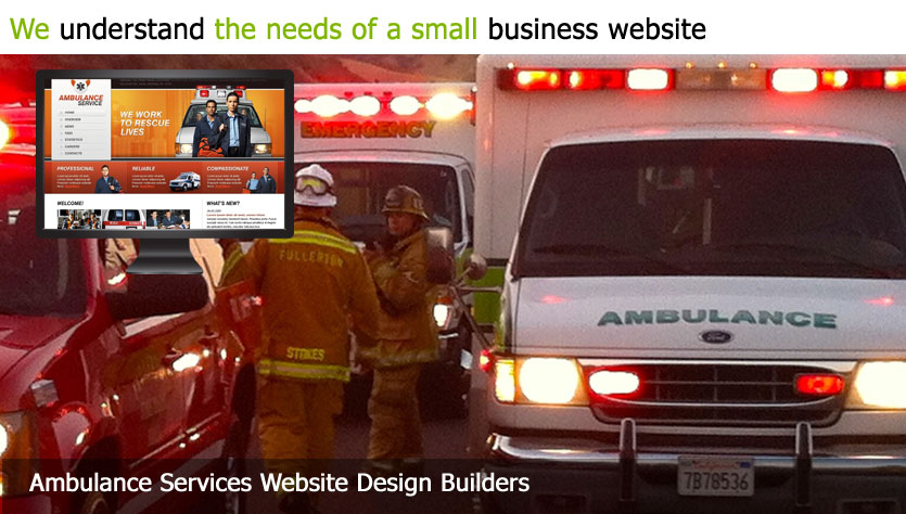 ambulance service web design template site builder