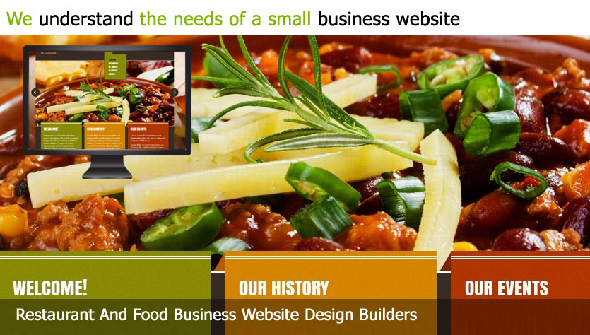 restaurant web design template site builder